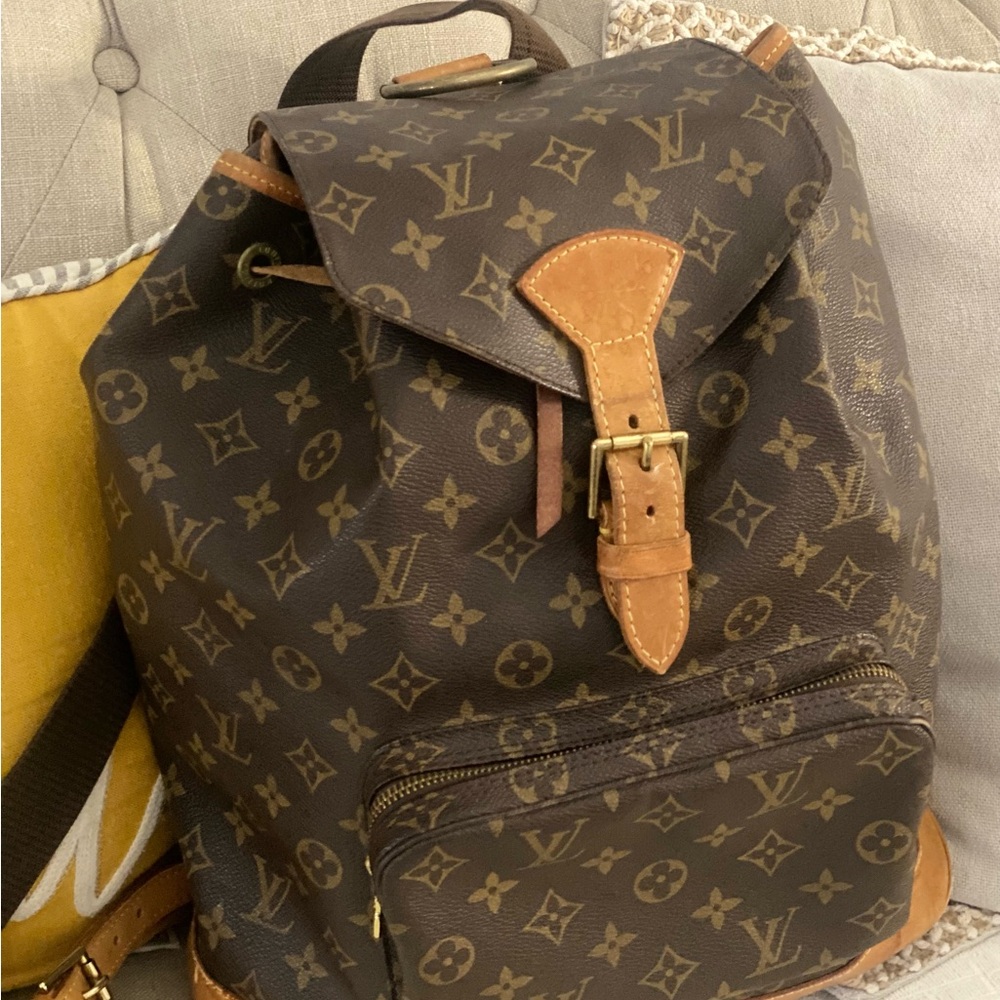 Louis Vuitton Brown Monogram Backpack with Vachetta Leather